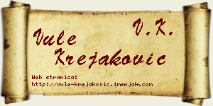 Vule Krejaković vizit kartica